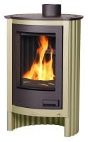 Kaminofen Warmluft Masterflamme PICCOLO I 7,3 kW Olive